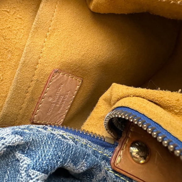 Louis Vuitton | Blue Monogram Denim Baggy GM | Vintage Rare - Picture 9 of 12